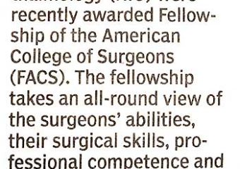 EYE SURGEONS BAG FACS FELLOWSHIP