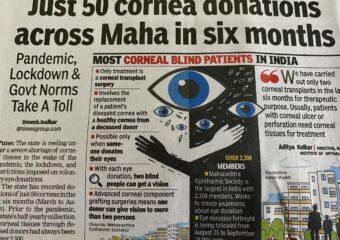 Just 50 Cornea donations across Maha in six months