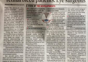 TOI : Stem cell transplants in Pune restore lost vision
